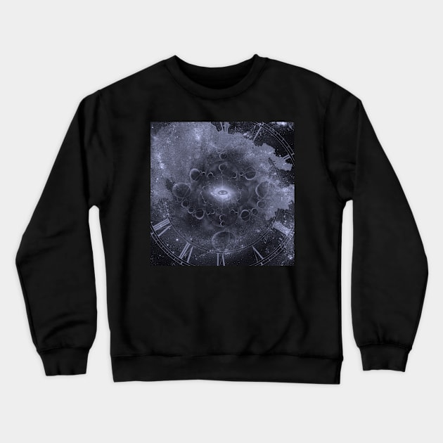 Eye and clock face Crewneck Sweatshirt by rolffimages